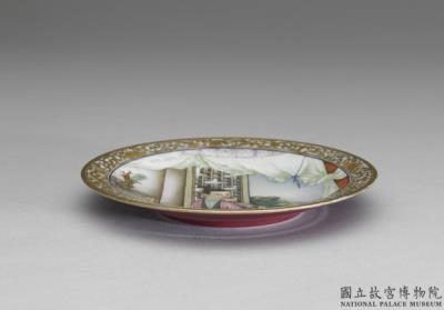 图片[2]-Dish with “Mother Tutoring Her Child” motif in falangcai painted enamels, Qianlong reign (1736-1795), Qing dynasty-China Archive